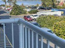 Here's our view.  We are in a back building but we can see a little of the bay.