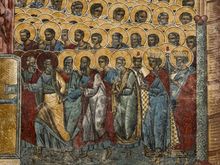 Close up detail of the Last Judgement