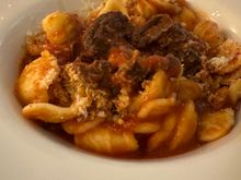 Orechiette with a ragu of braciola (rollers stuffed veal)...perfect!