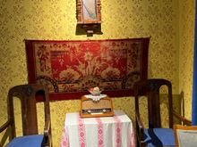 The interior of Elie Wiesel's childhood home - books, furniture and religious items are donated by local Jewish families. 