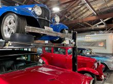 They had all kinds of cars. They sell a lot online too.  The owner said a lady from Indiana saw a car , 1940's I think, that was owned by Jerry Garcia and she bought it, flew out and drove it home.  Reported that it was along way to drive a classic car.