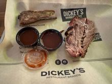 Brisket and 1 pork rib