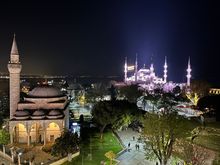 Night view from our hotel rooftop