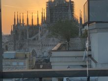 View from our rooftop bar of the Duomo