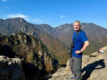 Took cable car up one of the mountains