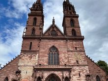 Unique coloring of the Basel Cathedral - built with red sandstone