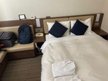 Here's our little room. quite different than the Hyatt at the start of this adventure.