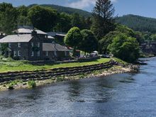 Lovely view from the bridge in Pitlochry