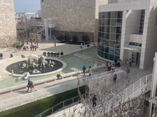 Interior plaze space at the Getty 