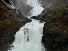 The massive waterfall 
