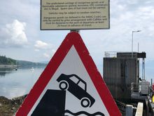 Funny sign! Do people actually drive off the dock??? :-)