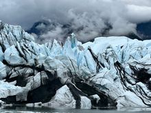 Glaciers are really jagged when views up close!