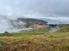 This entire view was shrouded in fog which magically lifted as soon as we reached the summit, but only for 10 minutes.