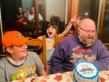 oldest daughter and Mrs Z in the reflection.