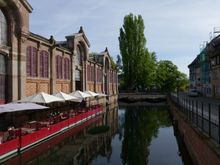 Behind the covered market