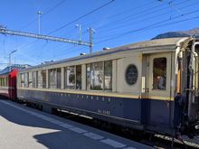 The Glacier Pullman Express, the luxury version of the world-famous Glacier Express, Thusis 