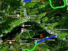 Today's exploring--blue for lifts and green for hiking