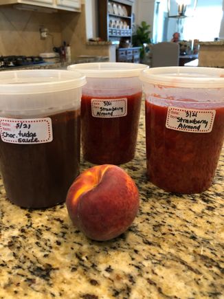 The peach is in the photo for size comparison. 