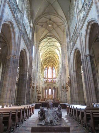 Inside St. Vitus, looking towards the altar