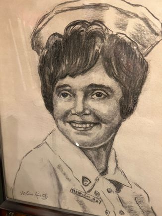 Dad drew a picture of mom on graduation day