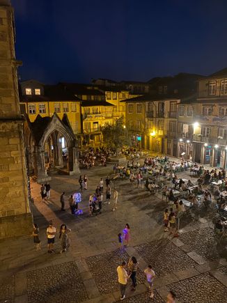 The town is charming and full of life in the evening! 