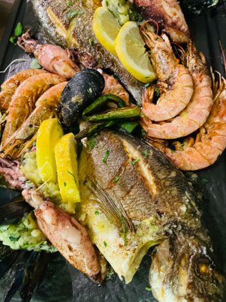 Fabulous seafood platter at Portun restaurant.