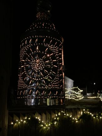 Tin candle holder from old Sturbridge village
