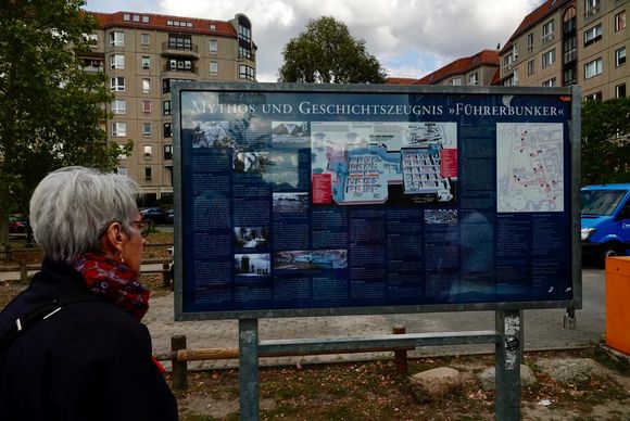 The site of the Bastard’s last breath, his underground bunker which is a parking lot now..