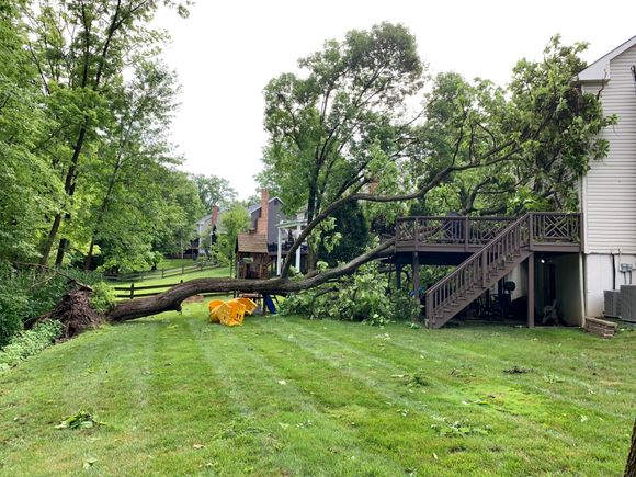 Apparently the house was not damaged but the deck was.