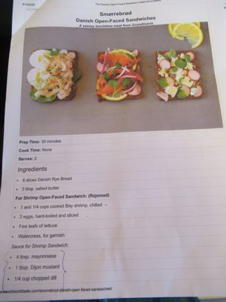 Danish Recipe for open  sandwiches
