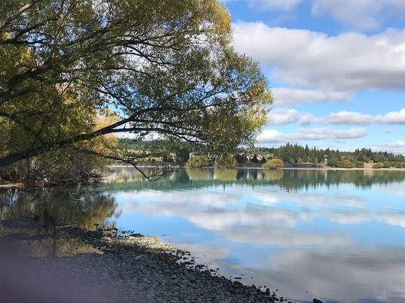 On our bike ride Lake Tekapo