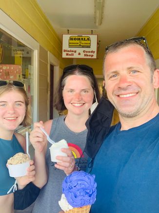 We’ve been driving to get homemade ice cream after the beach every day.  