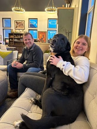 Made a friend in the lobby. 