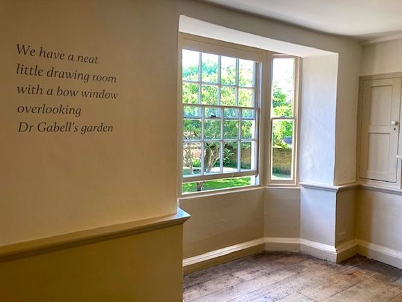 Window where Cassandra watched the funeral procession