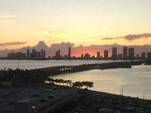 Sunset view from our hospital room. It was very nice 