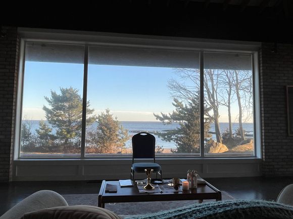 The “Seaside Room” where mass was celebrated. 