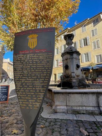 One of the many historic fountains around Aix