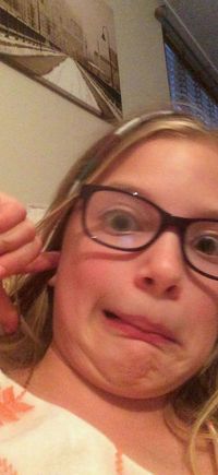 a completly surprised Annie Joy, it's not easy to surprise her.