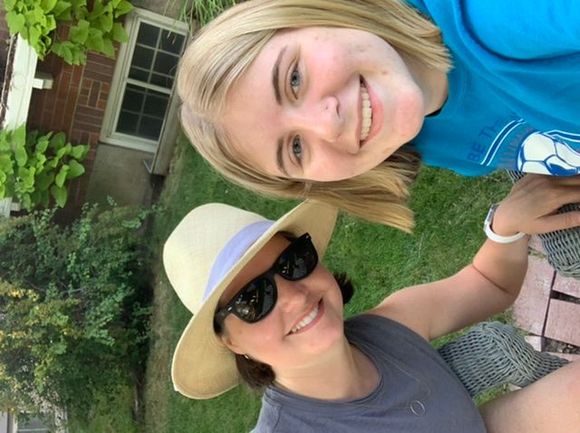 This evening. I have to wear sunglasses. 