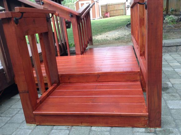I had the stairs to the deck relplaced with platforms. 