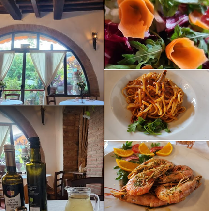 Dinner.  It was fabulous.  We saw others staying at the villa outside in the patio dining area  I've never eaten outside there.