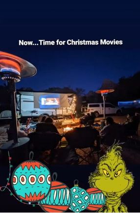 We watched a movie u der the stars last night.