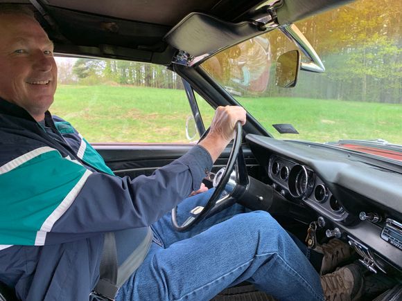 Gotta push that seat way back when you stand 6 foot five.