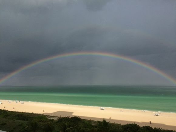 Rainbow over our beach