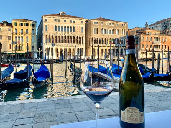 View from our table on last night in Venice