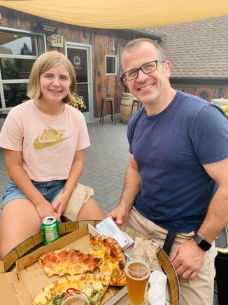 Pizza and brewery stop on our way. 