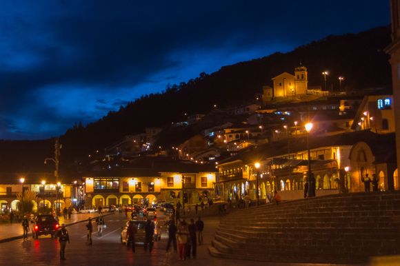 Cusco at night upon our return from MP