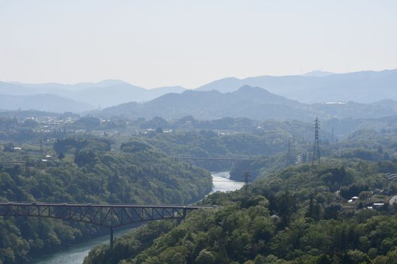 View of the Kiso River from Naegi Castle ruins