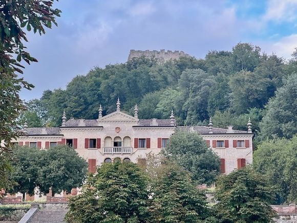 One of the many elaborate villas in the area