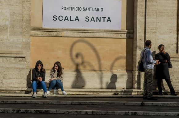 The Scala Santa is where devoted folks sometimes ascend the stairs on their knees.